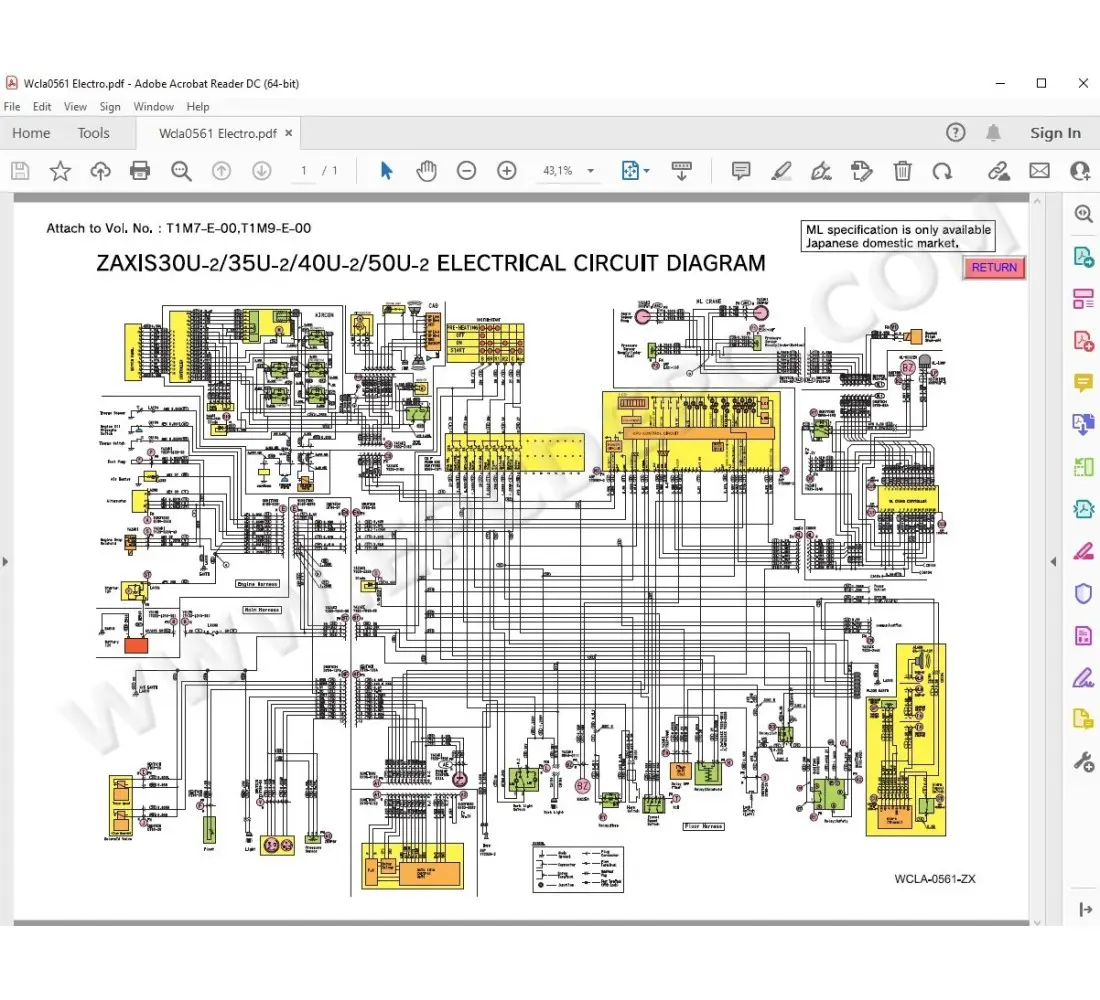 Hitachi Excavator Zaxis ZX40U-2 ZX50U-2 service manual